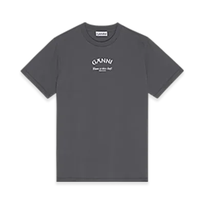 GANNI Relaxed GANNI T-Shirt "Volcanic Ash"