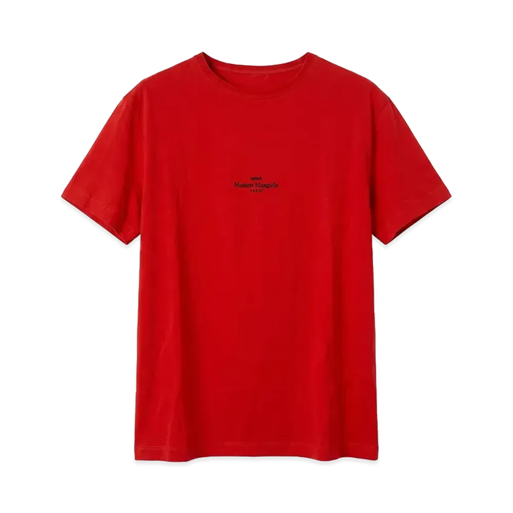 Maison Margiela Distorted Logo T-Shirt "Red"