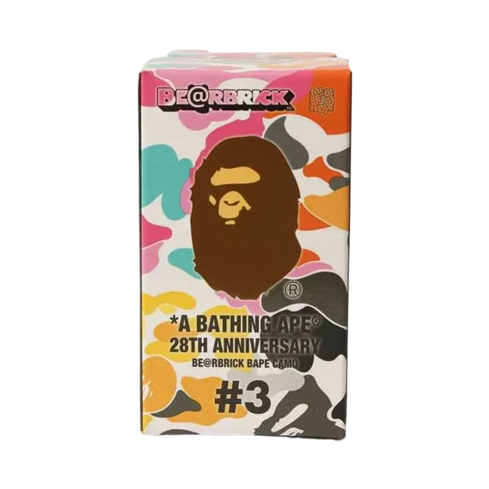 Bearbrick 28TH ANNIVERSARY BAPE CAMO 100% BOX #3
