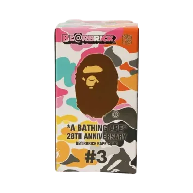 Bearbrick 28TH ANNIVERSARY BAPE CAMO 100% BOX #3