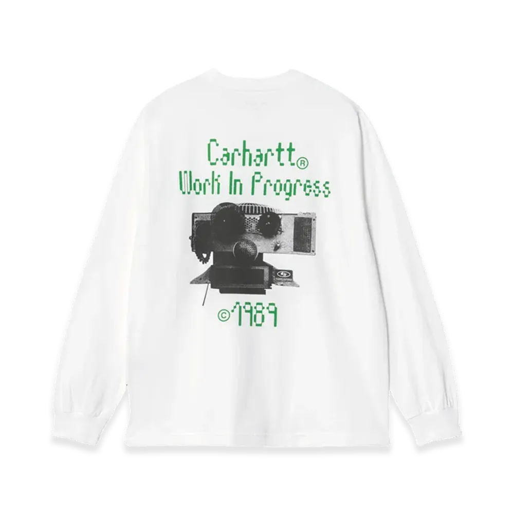 Carhartt WIP Soundface Long Sleeve T-Shirt "White"