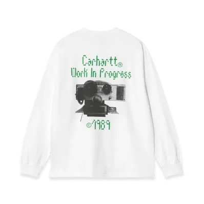 Carhartt WIP Soundface Long Sleeve T-Shirt "White"