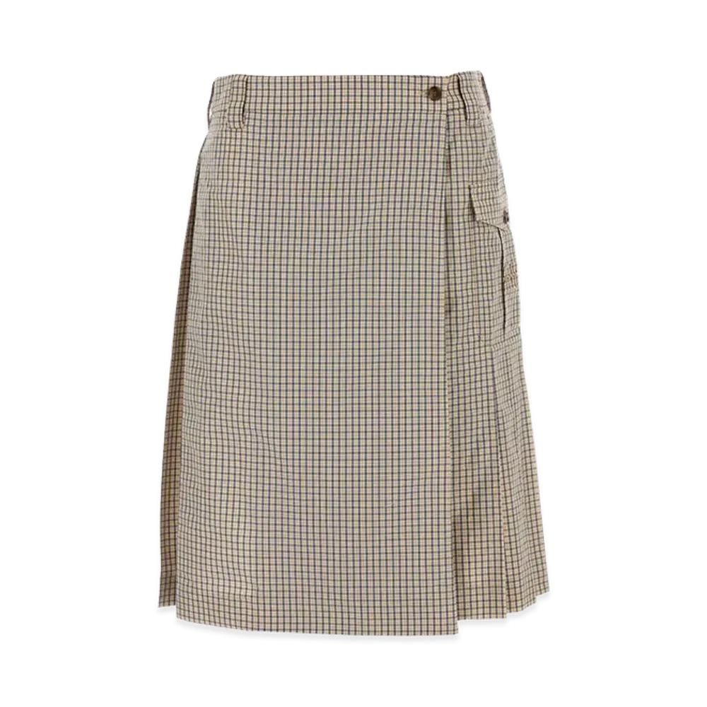 MIU MIU Women's Embroidered Nylon Blend Skirt "Beige"