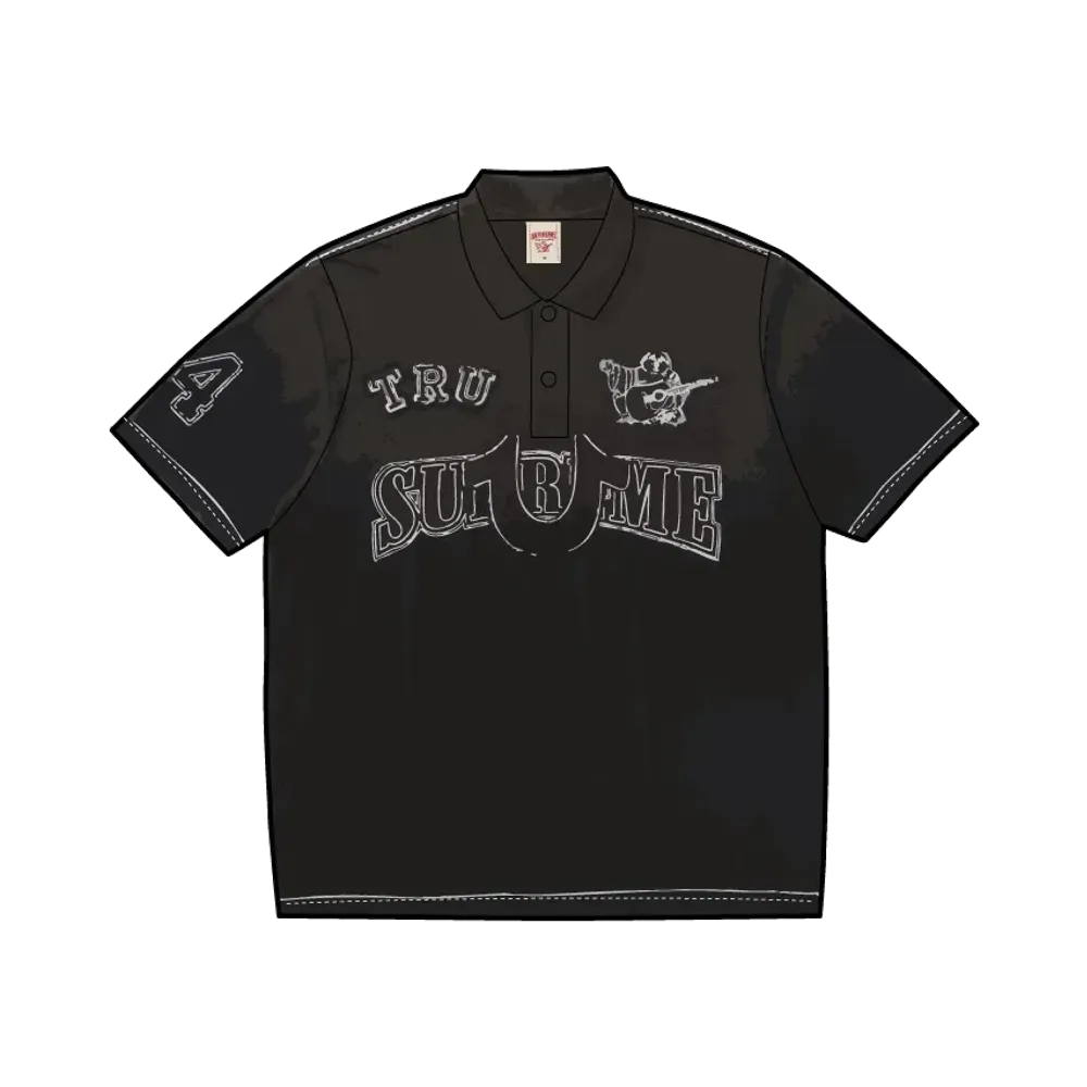 Supreme x True Religion Applique Polo "Black"