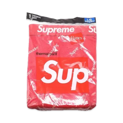 Supreme x Hanes Thermal Pant (1 Pack) "Red" (20FW)