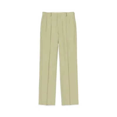 AURALEE Light Wool Max Gabardine Slacks "Light Khaki"