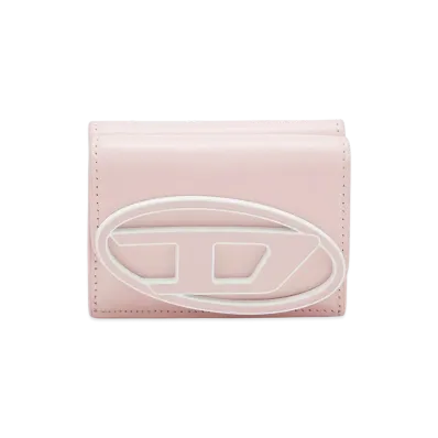Diesel 1dr Tri Fold Coin XS Ii Wallet In Pastel Leather "Pink/White"