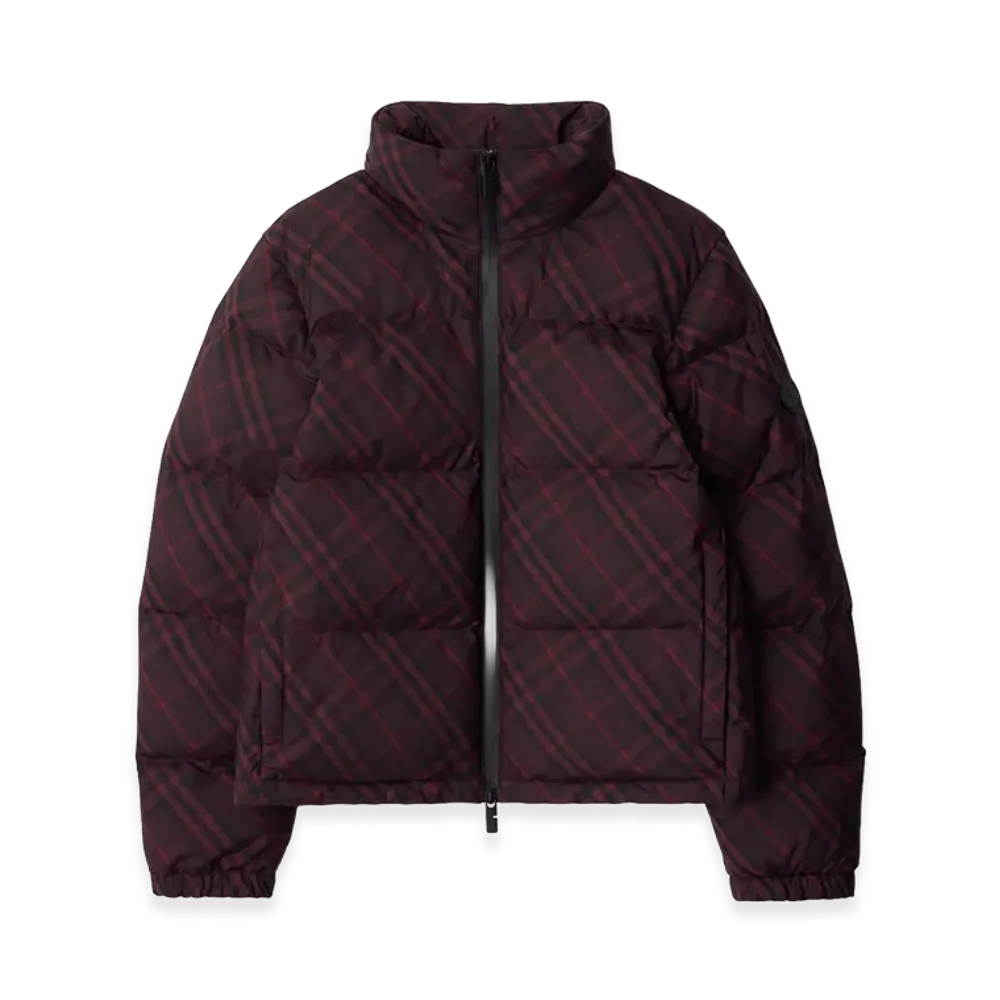 Burberry Women's Ambleside Check Down Jacket "Wine Red"
