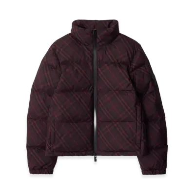 Burberry Women's Ambleside Check Down Jacket "Wine Red"
