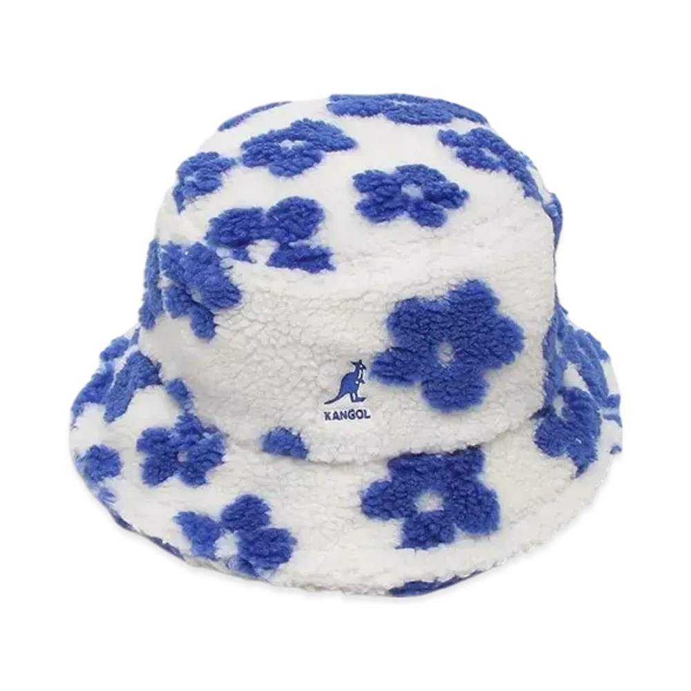 Kangol Floral Fleece Bucket "White Blue"