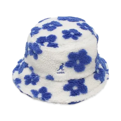 Kangol Floral Fleece Bucket "White Blue"
