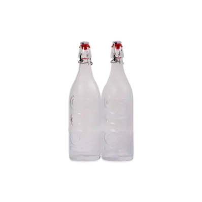 Supreme Swing Top 1.0L Bottle (Set of 2) "Clear"