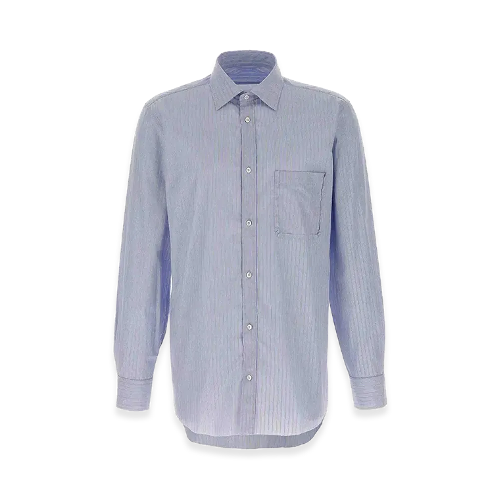 Maison Margiela Tailored Striped Cotton Shirt "Gray"