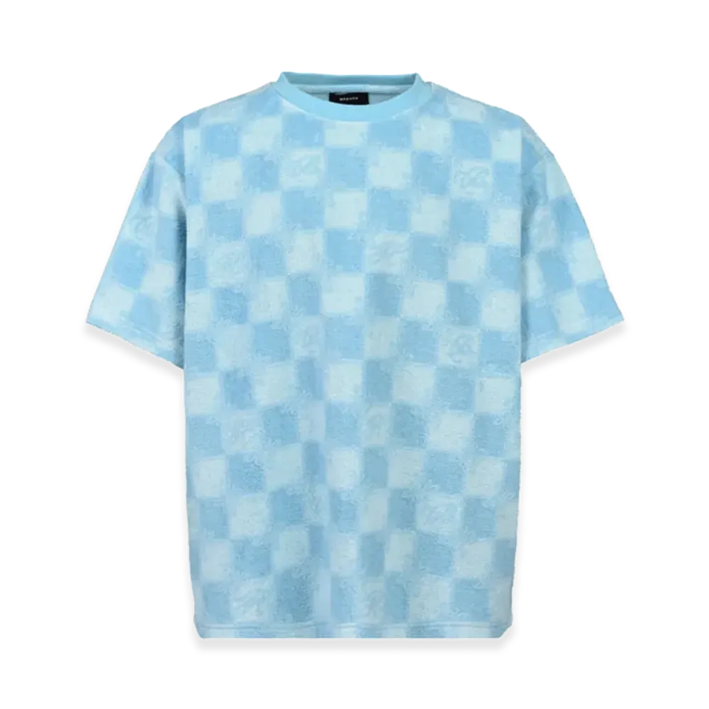 BREATH Block Check Pile Tee "Ice"