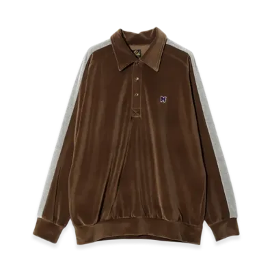 NEEDLES Side Line Pullover Shirt-C/PE Velour "Brown"
