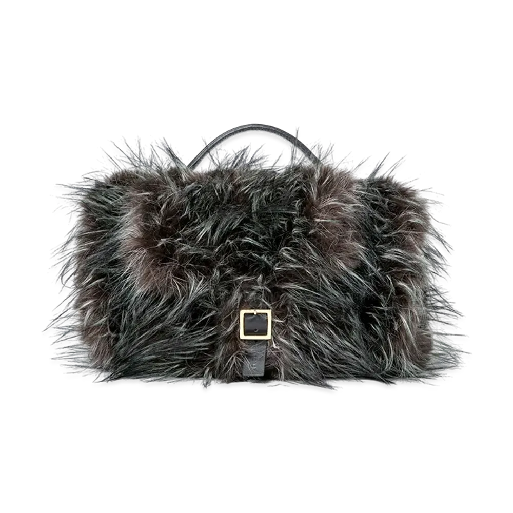 sacai Faux Fur Muff "Green/Brown"