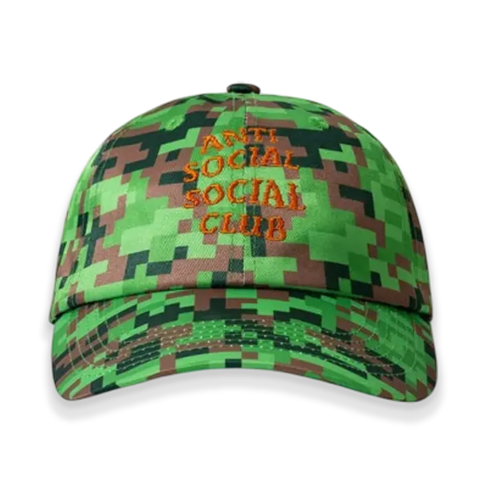 ANTI SOCIAL SOCIAL CLUB x Minecraft Pixel Camo 6P Hats "Green"