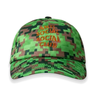 ANTI SOCIAL SOCIAL CLUB x Minecraft Pixel Camo 6P Hats "Green"