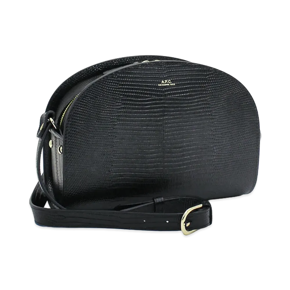 A.P.C. Women's Demi-Lune Shoulder Bag "Noir"