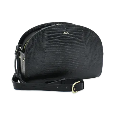 A.P.C. Women's Demi-Lune Shoulder Bag "Noir"
