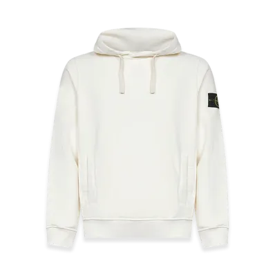 Stone Island Organic Cotton Hoodie "White"