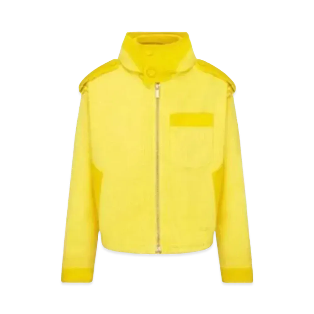 Dior x Peter Doig Men's Cotton Zip Up Hoodie "Yellow"