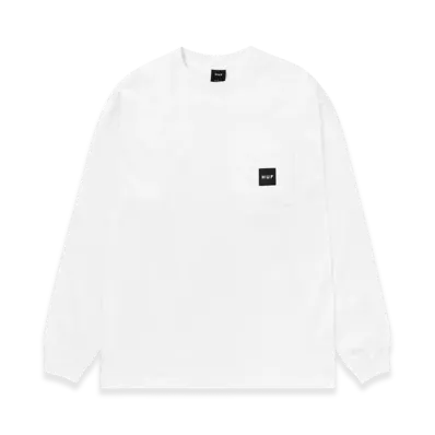 HUF Box Logo Pocket LS Tee "White"