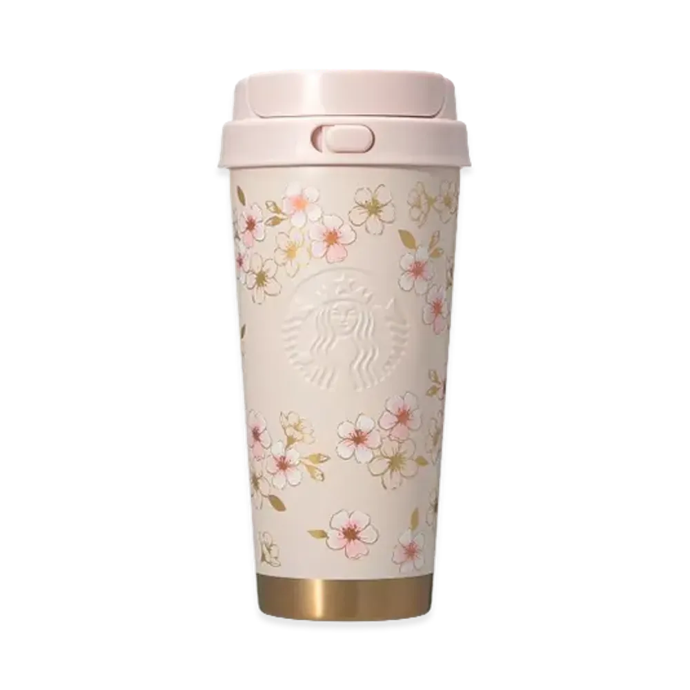 STARBUCKS SAKURA 2026 Stainless TOGO Bottle 473ml "Pink Beige/Gold"