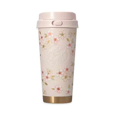 STARBUCKS SAKURA 2026 Stainless TOGO Bottle 473ml "Pink Beige/Gold"
