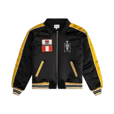 RHUDE LE Soleil Satin Bomber "Black"