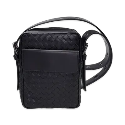 Bottega Veneta Lambskin Shoulder Bag "Black"