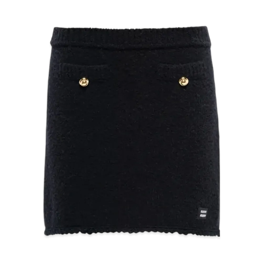 MIU MIU Women's Boucle Mini Skirt "Black"