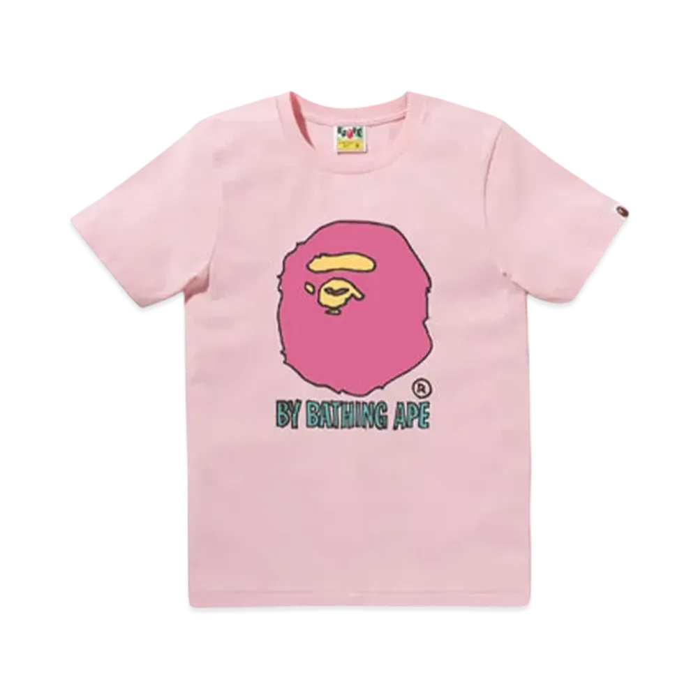 A BATHING APE Hand Draw By Bathing Ape Tee "Pink"