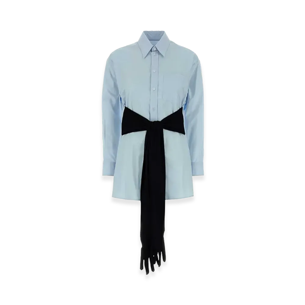 MM6 Maison Margiela Women's Light Blue Poplin Shirt "Light Blue"