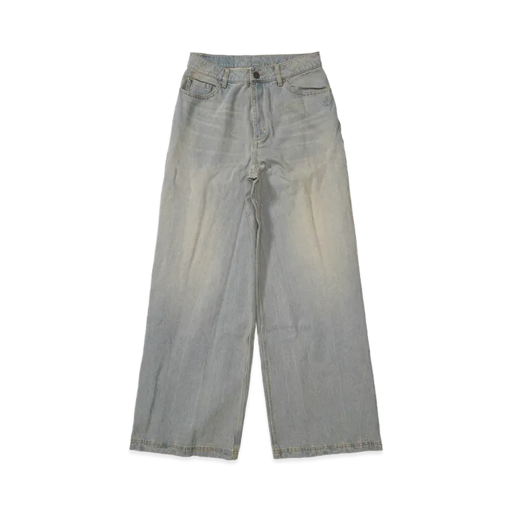adidas Adilenium Season 3 Zip Washed Denim Pants "Light Denim"