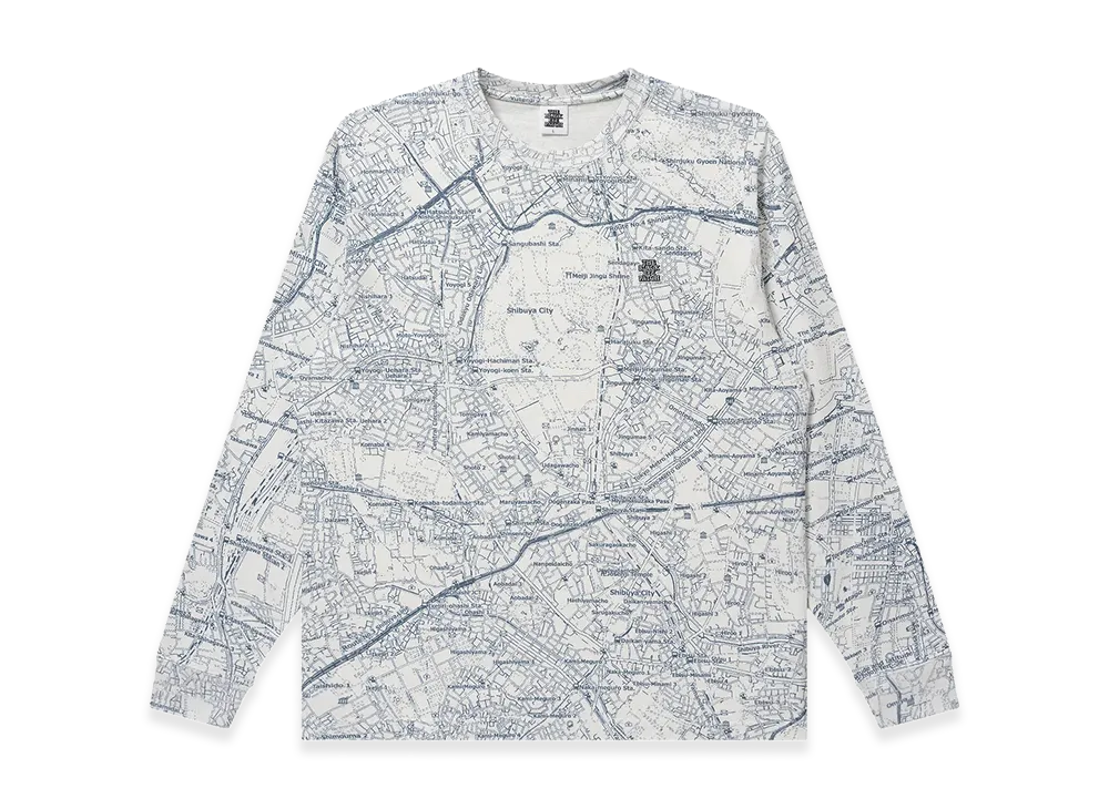 BlackEyePatch Tokyo Metropolis Map Heavyweight L/S Tee "White"