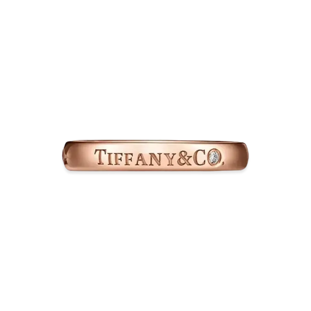 Tiffany & Co. Band Ring Diamond 18K "Rose Gold"