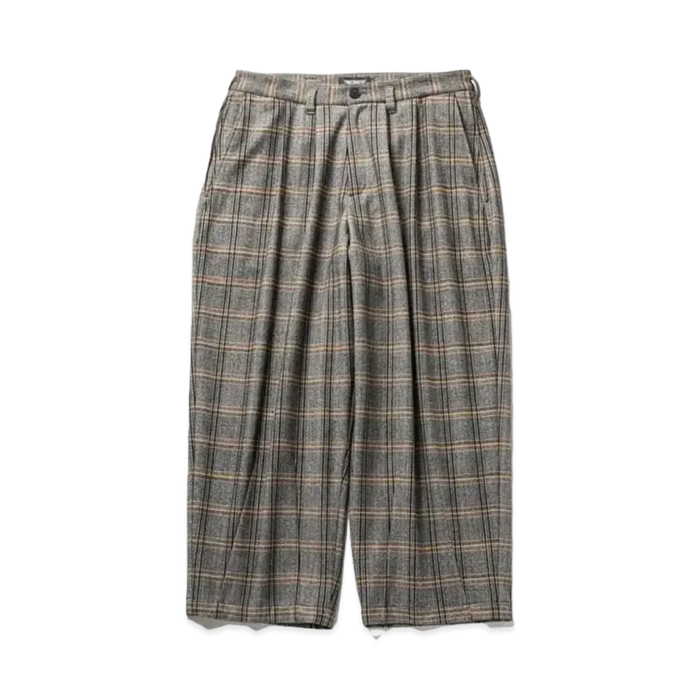 TIGHTBOOTH Formal Plaid Baggy Slacks "Grey"