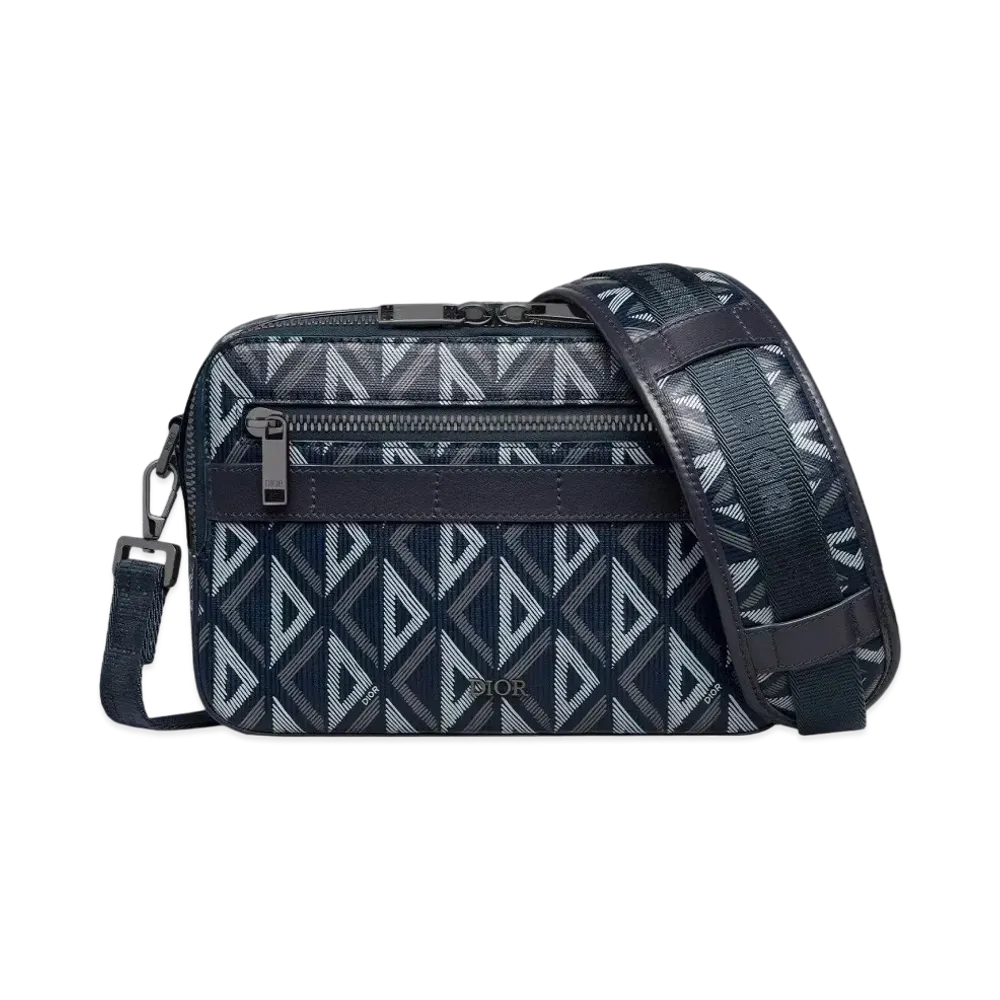 Dior Safari Bag Strap CD Diamond Canvas "Navy Blue"