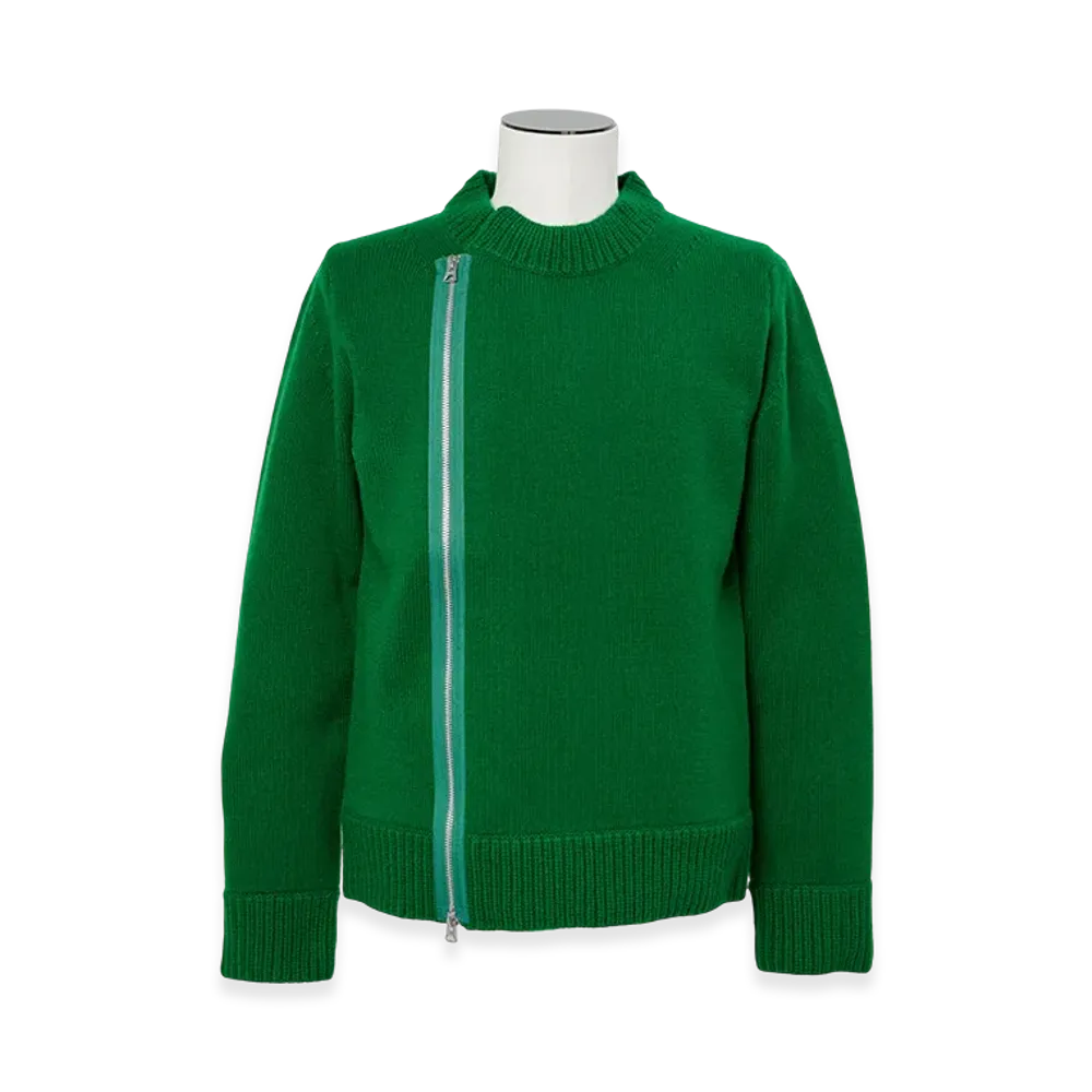 sacai Wool Knit Blouson "Green"
