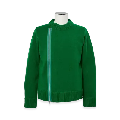 sacai Wool Knit Blouson "Green"