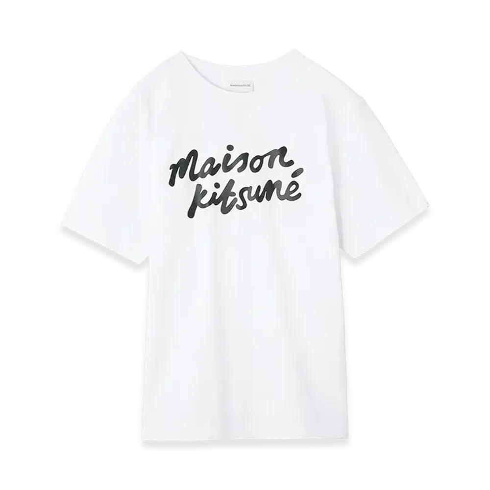Maison Kitsune Handwriting Comfort T-Shirt "White/Black"