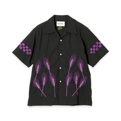 NEEDLES x NOMA t.d.S/S Classic Shirt - Hand Embroidery "Black"