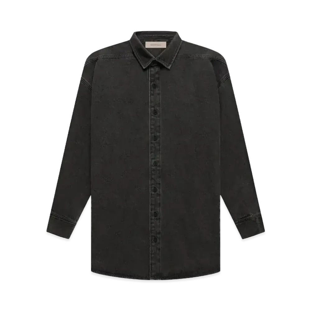 FEAR OF GOD ESSENTIALS Denim LS Shirt "Black"