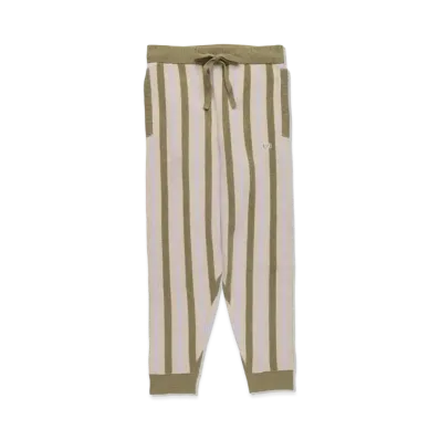 WIND AND SEA x NESTWELL Stripe Easy Pants "Olive/Charcoal"