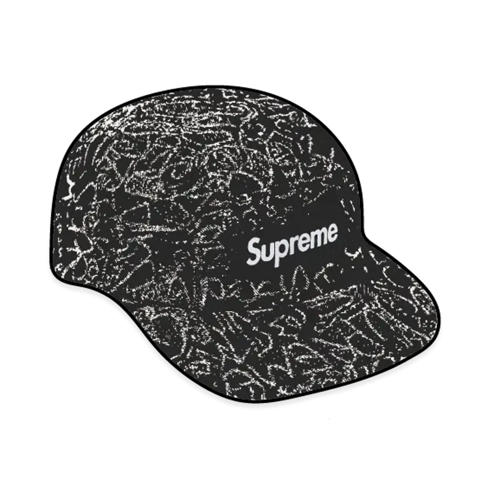 Supreme Handwriting Denim Camp Cap "Black"