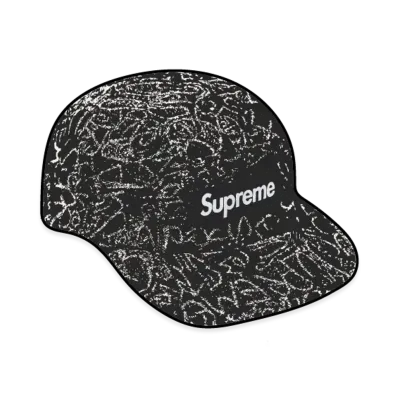 Supreme Handwriting Denim Camp Cap "Black"