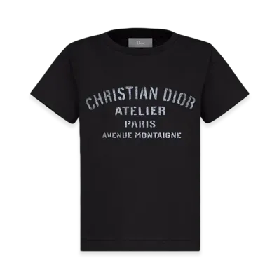 Dior Kids Christian Atelier Cotton Jersey T-Shirt "Black"