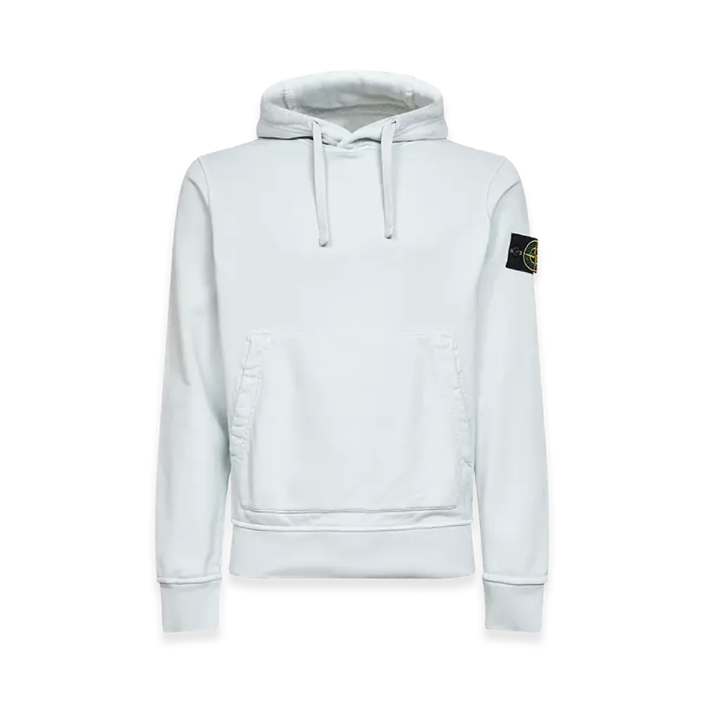 Stone Island Hoodie In Cotton With Patch Logo "LightBlue"