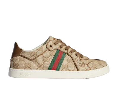 GUCCI Women's Stretch Low-Top Sneaker "Sand/Brown"